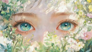 鲜花少女美眸