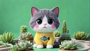 受挫的小猫