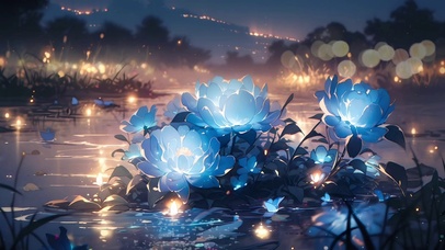 湖中莲花