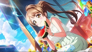夏日吃瓜少女
