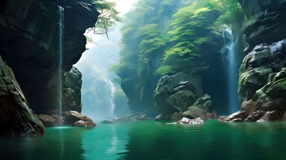 瀑布森林