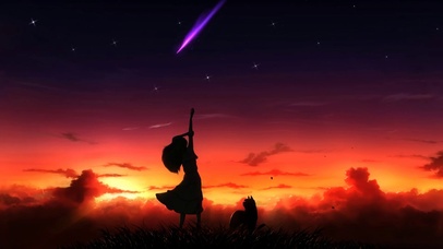 晚霞的流星