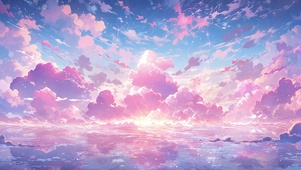 【4K】粉色云朵