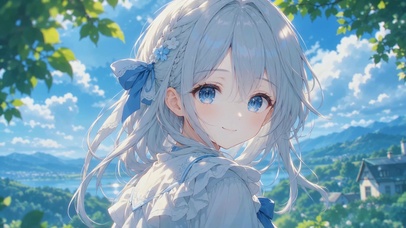小清新白发少女
