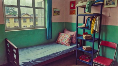 【雨景】老辈的单身宿舍