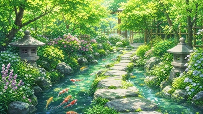 夏之庭院
