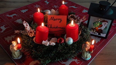 圣诞氛围蜡烛