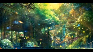唯美的树林风景