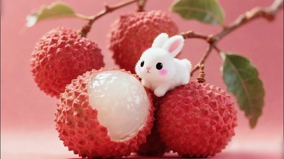 可爱的荔枝小兔
