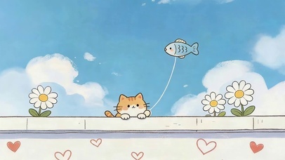 可爱插画猫咪