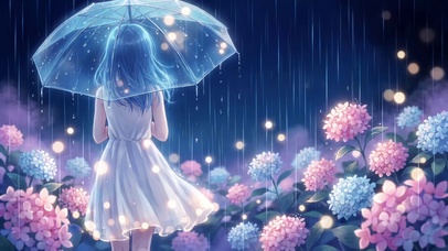 雨夜背影