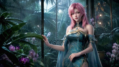 雨林花语少女