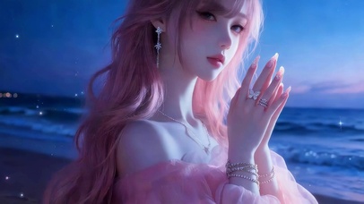 治愈海边女孩