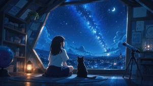 夜晚银河星空