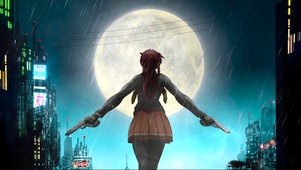 都市圆月 雨夜双枪少女