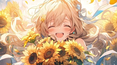 4K 向日葵女孩