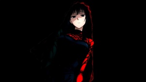 黑长直少女-红黑长袖