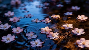雨后水中花