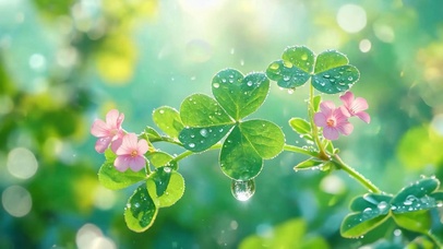 早晨雨滴花露