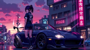 女孩汽车
