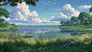 风景插画壁纸