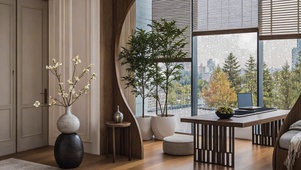 【雨景】新中式客厅