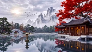 秋枫湖山园林
