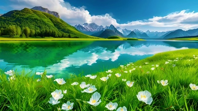 绿色护眼郊外清新美景