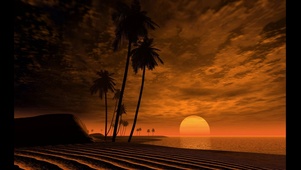 唯美风景落日黄昏景色