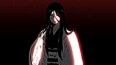 黑长直和服少女-红雨