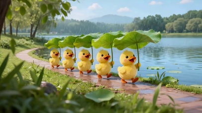 雨天小鸭子