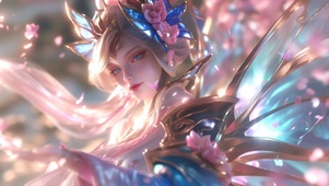 和服蝴蝶盔甲少女