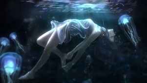 海中飘浮的少女