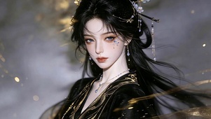 墨衣浓颜古风少女
