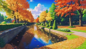 唯美秋日森林美景