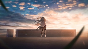 夕阳下