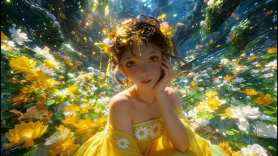 花海光影美女