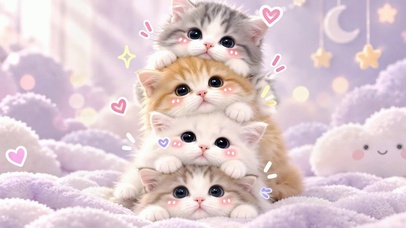 超萌叠叠小奶猫