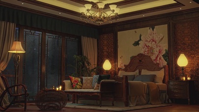 豪华中式房间