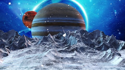 站在雪山看星球