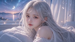 白发美女