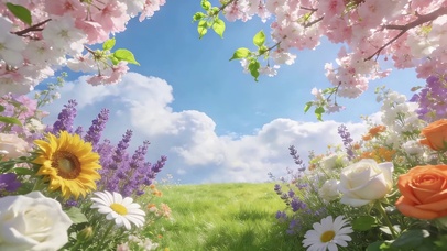 百花盛开