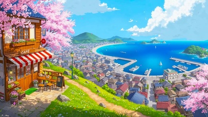 治愈海边城镇