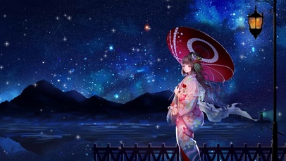 夜晚 唯美星空