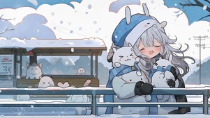 女孩和雪精灵