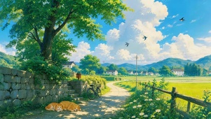 夏日乡村风景