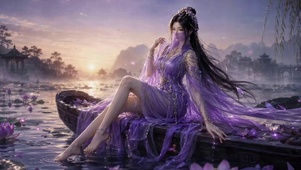 紫灵-夕阳湖畔