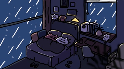 黏糊小猫小雨天睡懒觉