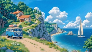 海滨小镇
