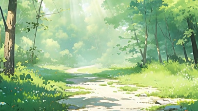 动漫森林风景